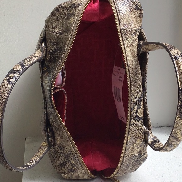Elaine Turner Gold Python Leather Satchel - Picture 2 of 5
